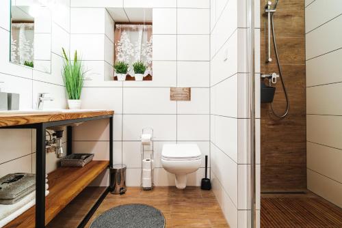 Koupelna v ubytování apartamenty bogówka 11