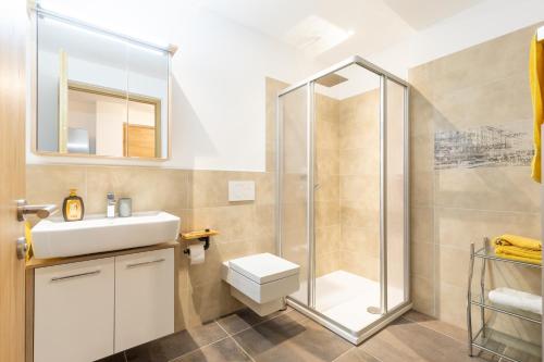 Koupelna v ubytování Appartments zum Beck