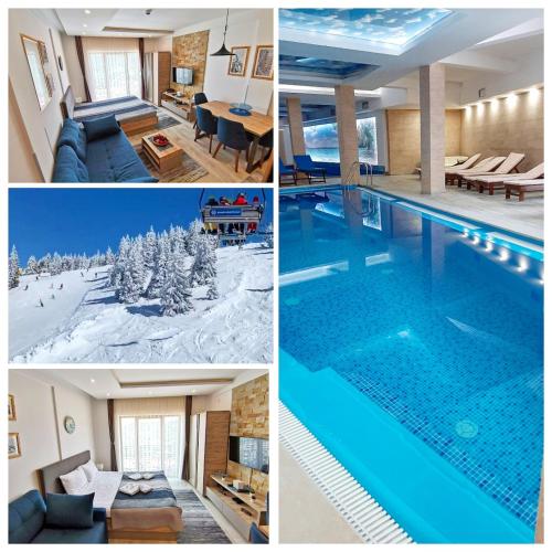 Bazén v ubytování Ski&Spa Milmari L17 nebo v jeho okolí