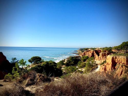 a view of the ocean from a cliff at Regenbogen Properties - Salgados Vila das Lagoas in Albufeira