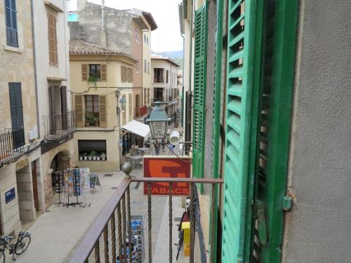 a view of a street from a building at Heart of Pollensa in Pollença