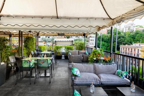 Balkón nebo terasa v ubytování Trilussa Palace Hotel Congress & Spa