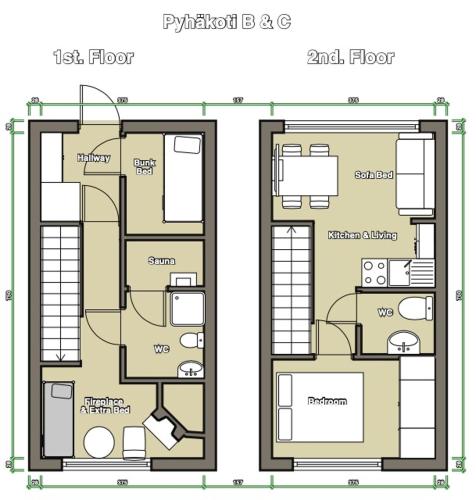 Pyhäkoti Holiday Home - Apartment - Split Level