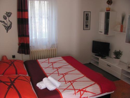 Postel nebo postele na pokoji v ubytování Penzion Muraty