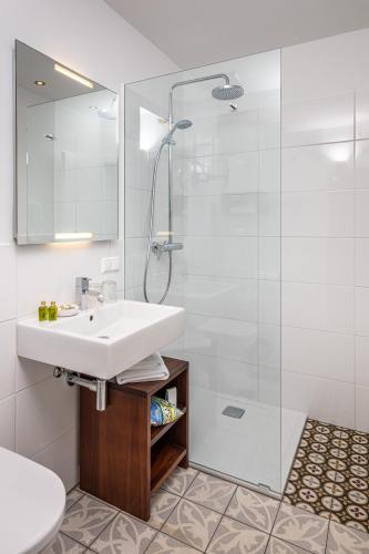 Koupelna v ubytování Seehotel Hubertushof