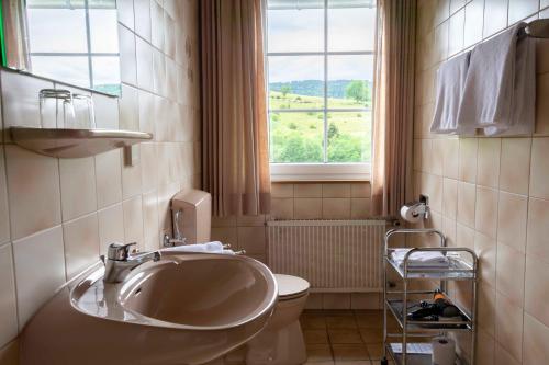 Bathroom sa The Conscious Farmer Bed and Breakfast Sauerland