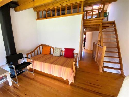 Ένα ή περισσότερα κρεβάτια σε δωμάτιο στο Apartamento dúplex en Bourg Madame