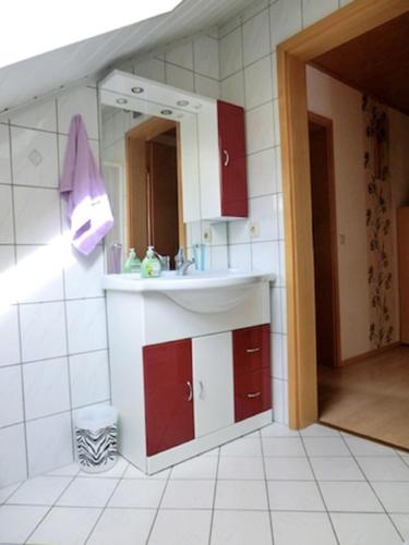 Ένα μπάνιο στο Ferienwohnung Wenz