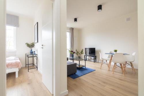 Posteľ alebo postele v izbe v ubytovaní Koszykowa Exquisite Apartment