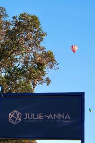 a sign for julsine amma with trees in the background at Julie-Anna, Bendigo in Bendigo