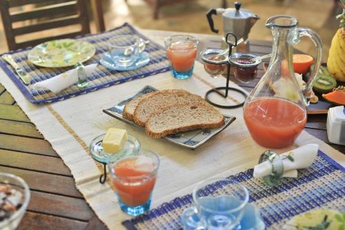 Breakfast options available to guests at Tree Lodge Mauritius
