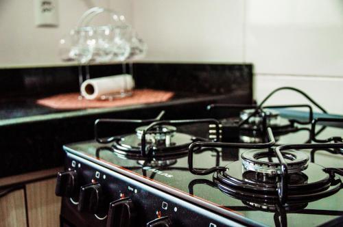 Dapur atau dapur kecil di Apartamento novo e completo no Centro de Palmas c/ internet