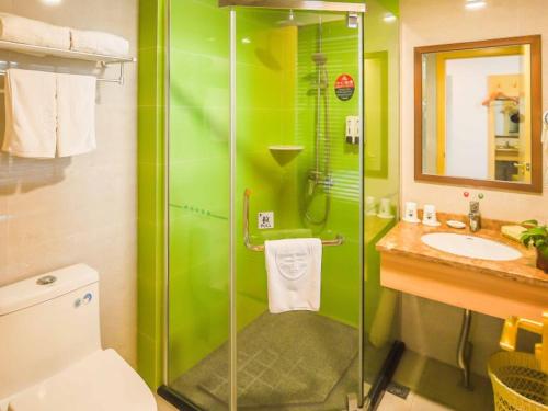 Koupelna v ubytování GreenTree Inn AnHui Ningguo Ningguo Avenue Business Hotel