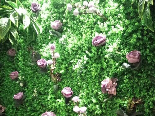 a group of pink roses on a green plant at Vatica Xuzhou Suining Bus Station Bayi West Road Hotel in Suining