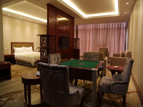 Biliardový stôl v ubytovaní GreenTree Inn Shanxi YizhouFanshi Bus Station Business Hotel