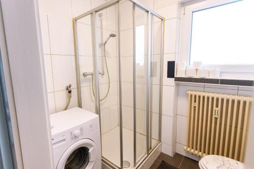 Koupelna v ubytování Schöne 3-Zimmerwohnung mit WLAN