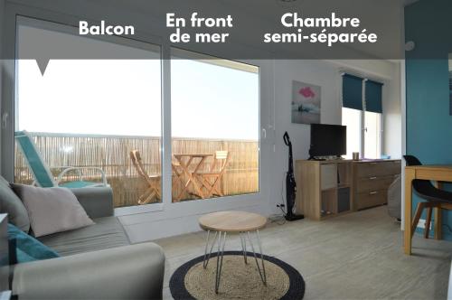 Studio avec chambre - Balcon et a 20m de la mer