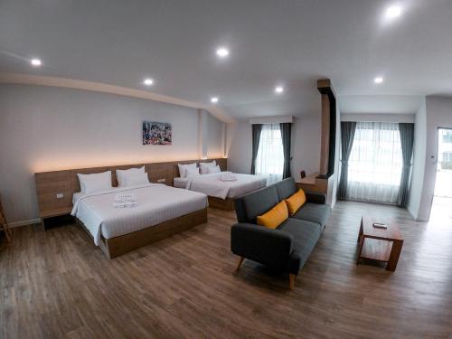 Postel nebo postele na pokoji v ubytování Li CALLA Resort Trat
