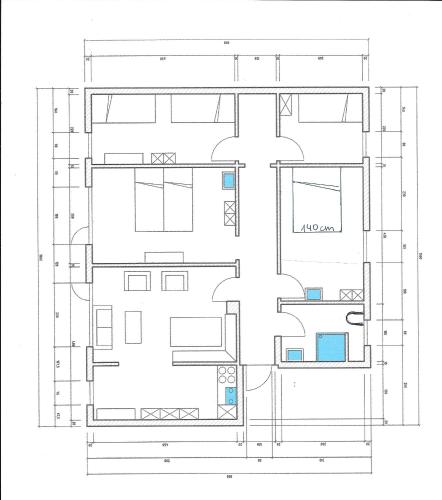 a floor plan of a house at apartment EFEU "mit stil & tradition" in Grächen