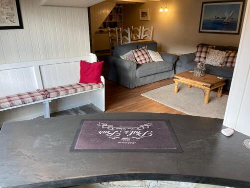A seating area at Two bedroom Rock Cottage, Delabole