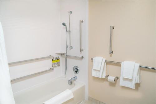 A bathroom at Candlewood Suites - Las Vegas - E Tropicana, an IHG Hotel