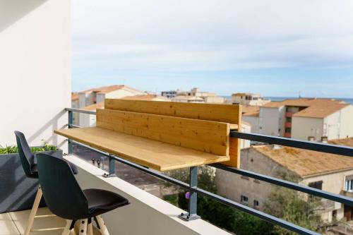 SB 402 - Exceptionnel T3 climatisé, vue Mer NARBONNE-PLAGE