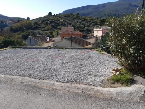 a pile of gravel on the side of a house at CASA SAN ROCCO in Porto Ercole