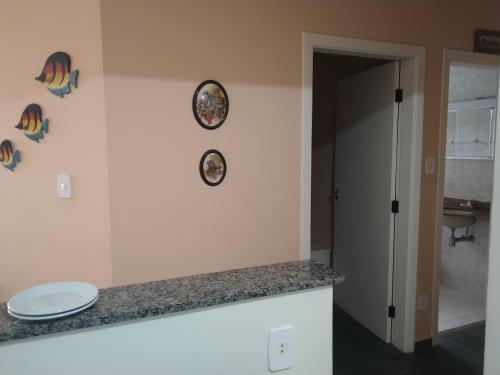 Vonios kambarys apgyvendinimo įstaigoje Apartamento em Ubatuba