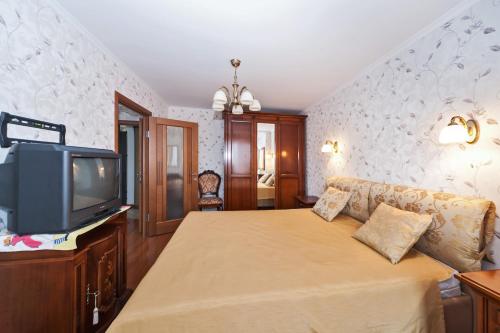 Cama o camas de una habitación en City Inn Apartment Elektrozavodskaya