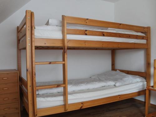 Katil atau katil-katil dalam bilik di Wohnung in Beckerwitz nahe der Ostsee