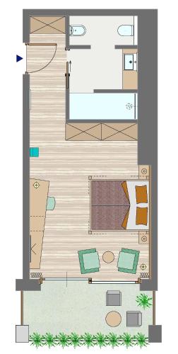 a floor plan of a house at Tirolerhof in San Leonardo in Passiria