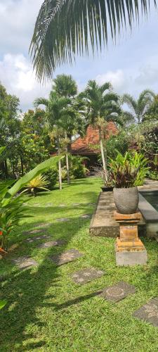 Rumah Sungai Villa tesisinin dışında bir bahçe