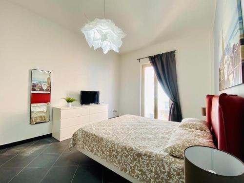Posteľ alebo postele v izbe v ubytovaní Sea View Apartment 5 mt from the beach