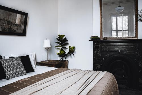 Postel nebo postele na pokoji v ubytování Corvah House