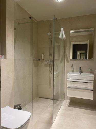 Ένα μπάνιο στο Hotel Villa Bianca