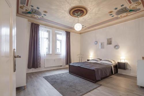 Postel nebo postele na pokoji v ubytování Lieblingsplatz Heroldsberg