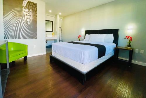 Ein Bett oder Betten in einem Zimmer der Unterkunft Hotel Villa Serena