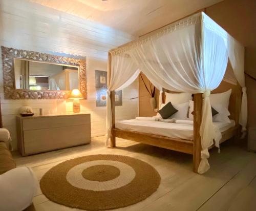 Krevet ili kreveti u jedinici u okviru objekta Samura Maldives Guest House Thulusdhoo