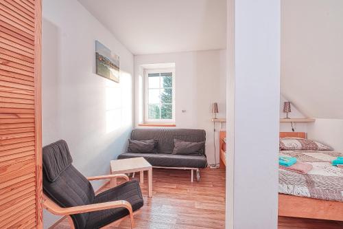Χώρος καθιστικού στο Apartments White - Hill