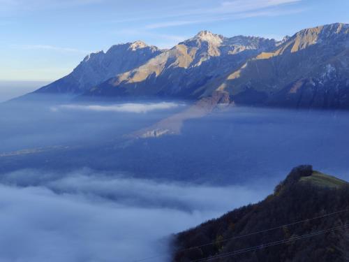 a view of a body of water with mountains at Casa Martin , 4 bedroom villa in Bisenti