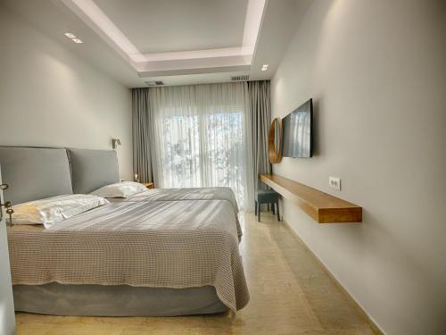 Een bed of bedden in een kamer bij Vistonia