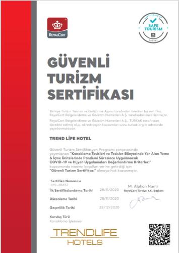 Сертификат, награда, вывеска или другой документ, выставленный в Trendlife Hotels Uludağ ALL INCLUSIVE