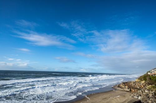 a view of the ocean from a beach at Oceanfront Solitude in Gleneden Beach