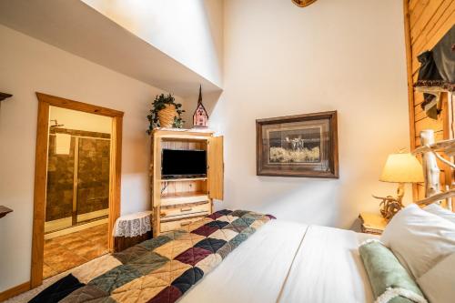 Μια τηλεόραση ή/και κέντρο ψυχαγωγίας στο Cabins at Grand Mountain