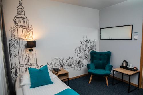 TV a/nebo společenská místnost v ubytování Hotel Pod Wawelem
