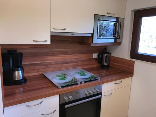 Una cocina o kitchenette en Alpenblick Apartments