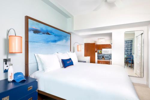 A bed or beds in a room at Limetree Beach Resort by Club Wyndham