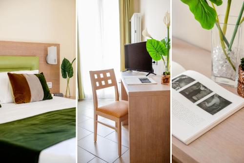 Ένα ή περισσότερα κρεβάτια σε δωμάτιο στο Hotel Villa Ida family wellness