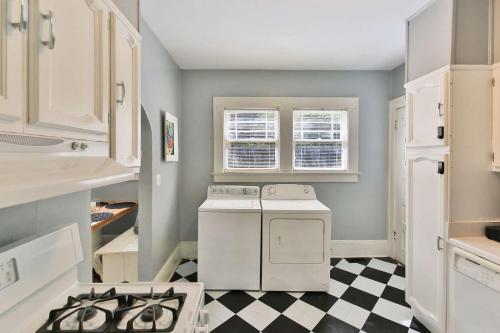 a kitchen with a stove and a stove top oven at 1266 Monroe Drive 1 in Atlanta