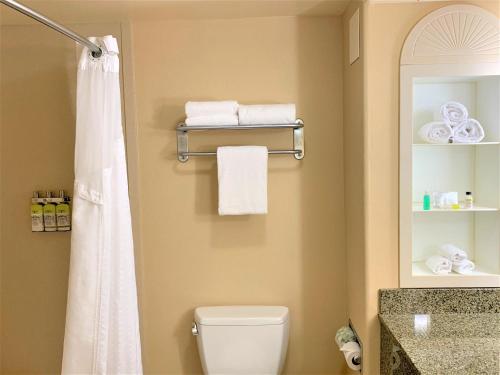 Kamar mandi di Holiday Inn Express Fresno Northwest - Herndon, an IHG Hotel